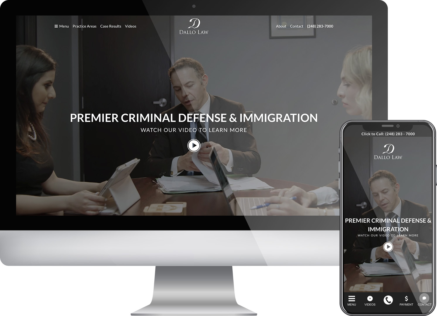 Dallo Law - Website screenshots