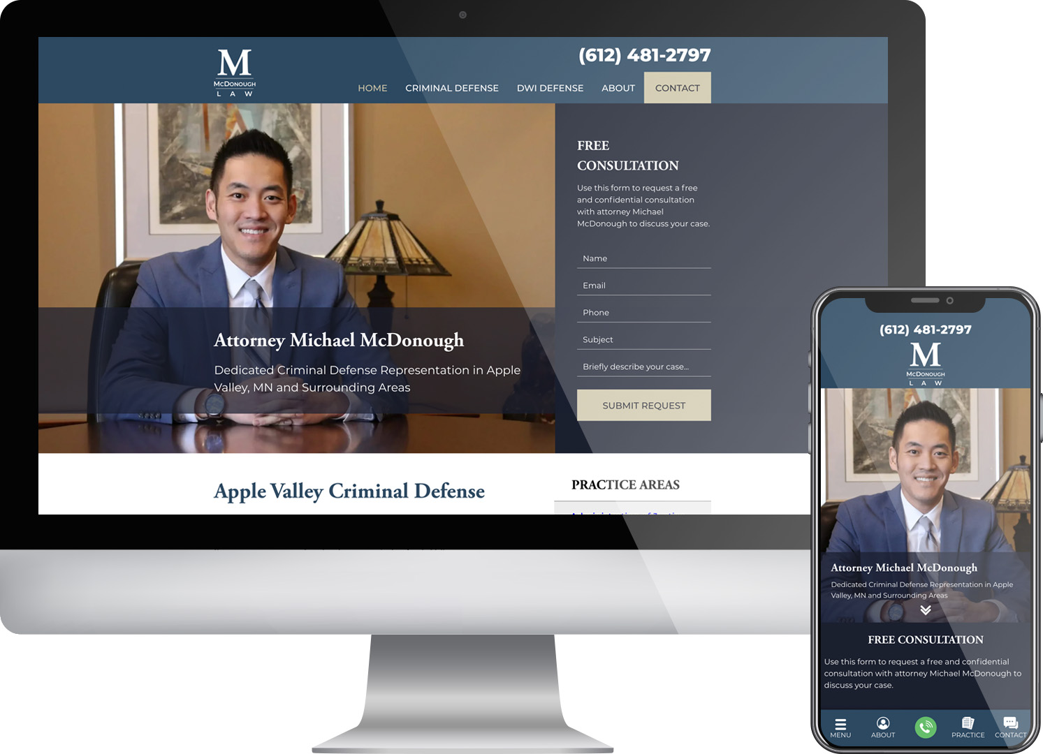 McDonough Law - Website screenshots