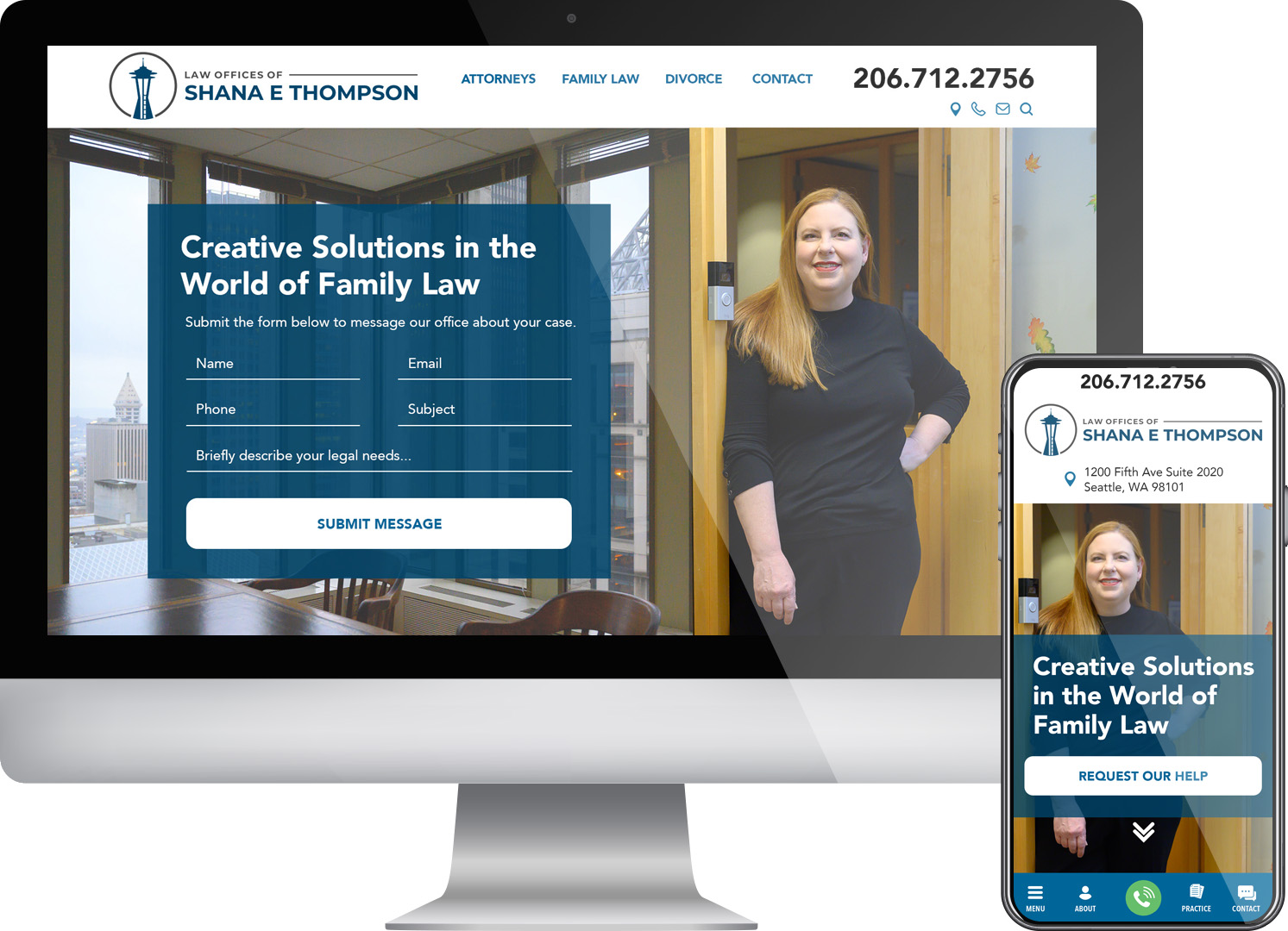 Law Offices of Shana E. Thompson - Website screenshots