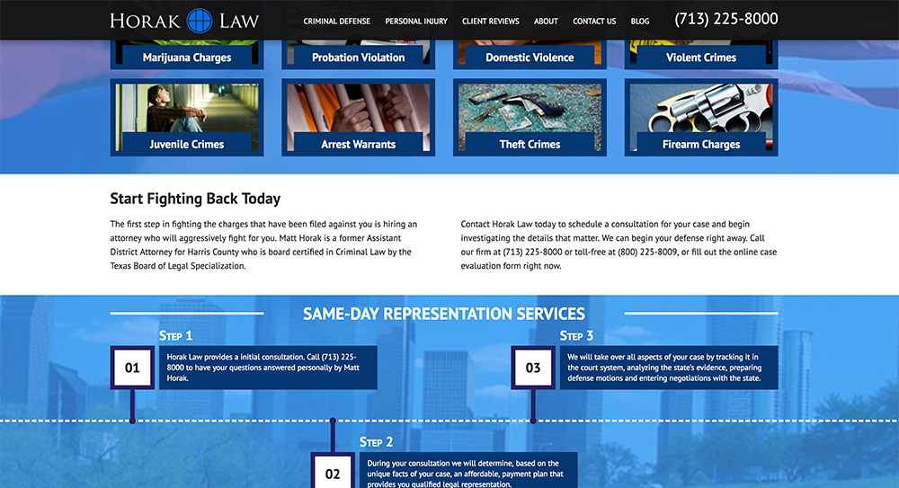 Horak Law Website