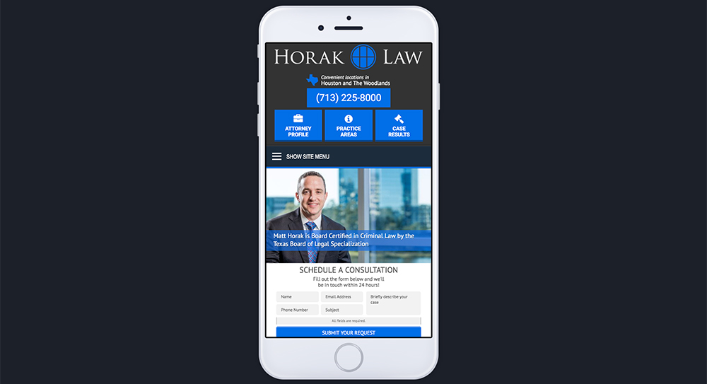 Horak Law Website